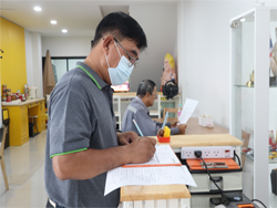 ลงทะเบียนรับเอกสารประกอบการฝึกอบรม