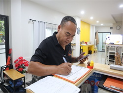 ลงทะเบียนรับเอกสารประกอบการฝึกอบรม