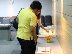 ลงทะเบียนรับเอกสารประกอบการฝึกอบรม
