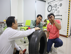 การตรวจสอบสภาพยาง และระบบรองรับน้ำหนัก