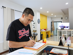ลงทะเบียนรับเอกสารประกอบการฝึกอบรม