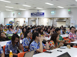 บรรยากาศการฝึกอบรมเต็มไปด้วยความสนุกสนาน