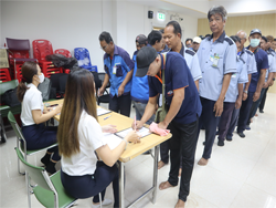 ลงทะเบียนรับเอกสารประกอบการฝึกอบรม