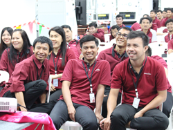 บรรยากาศการฝึกอบรมเต็มไปด้วยความสนุกสนาน