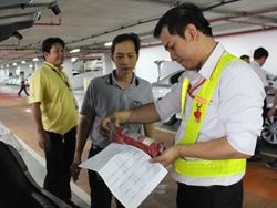 การตรวจสอบอุปกรณ์ความปลอดภัยประจำรถ