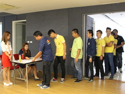 ลงทะเบียนรับเอกสารประกอบการฝึกอบรม