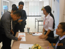 ลงทะเบียนรับเอกสารประกอบกิจกรรมฝึกอบรม