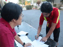 ลงทะเบียนรับเอกสารประกอบการฝึกอบรม