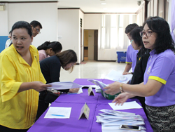 ลงทะเบียนรับเอกสารประกอบการฝึกอบรม