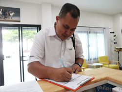 ลงทะเบียนรับเอกสารประกอบการฝึกอบรม